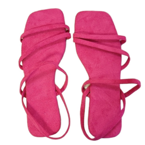 Hot Pink Sueded Slip-on Sandals Size 39 NWOT